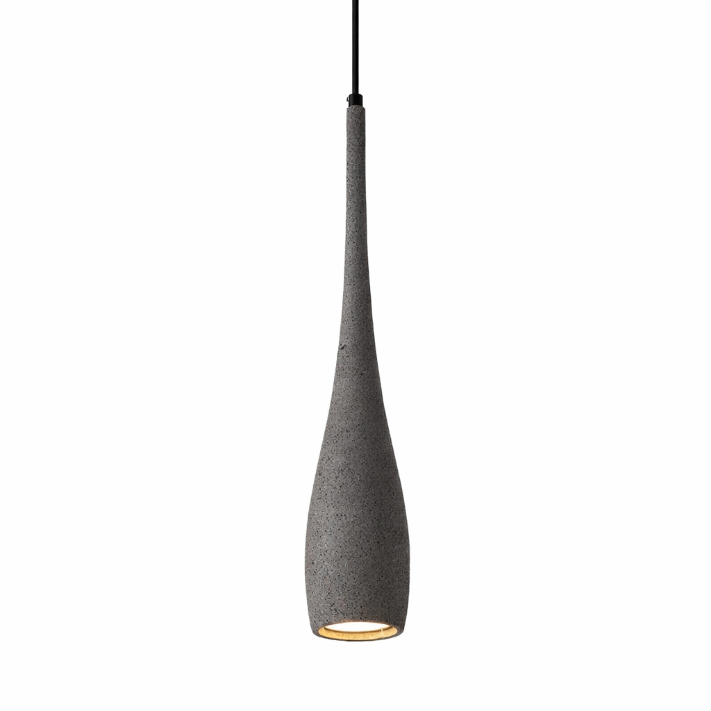 Sculpted Stone Pendant Light