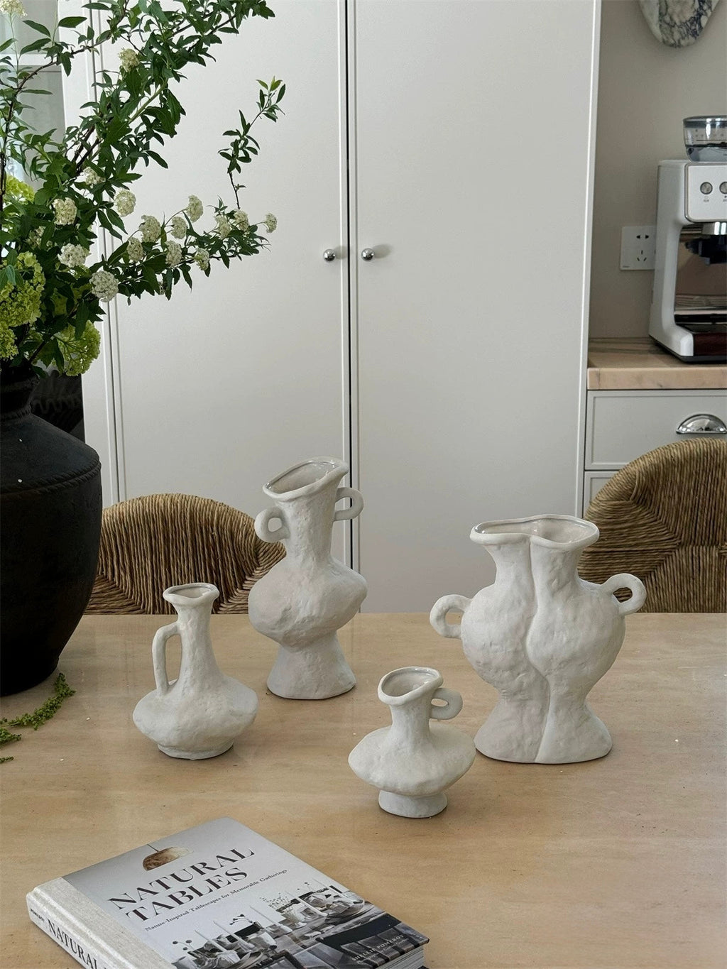 Japandi Minimalist Ceramic White Vase