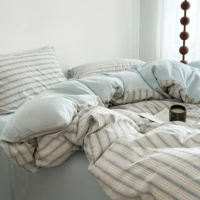 Coastal Blue Reversible Duvet Cover Set