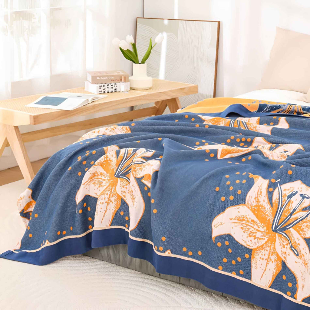 Serene Lily Lightweight Soft Blanket