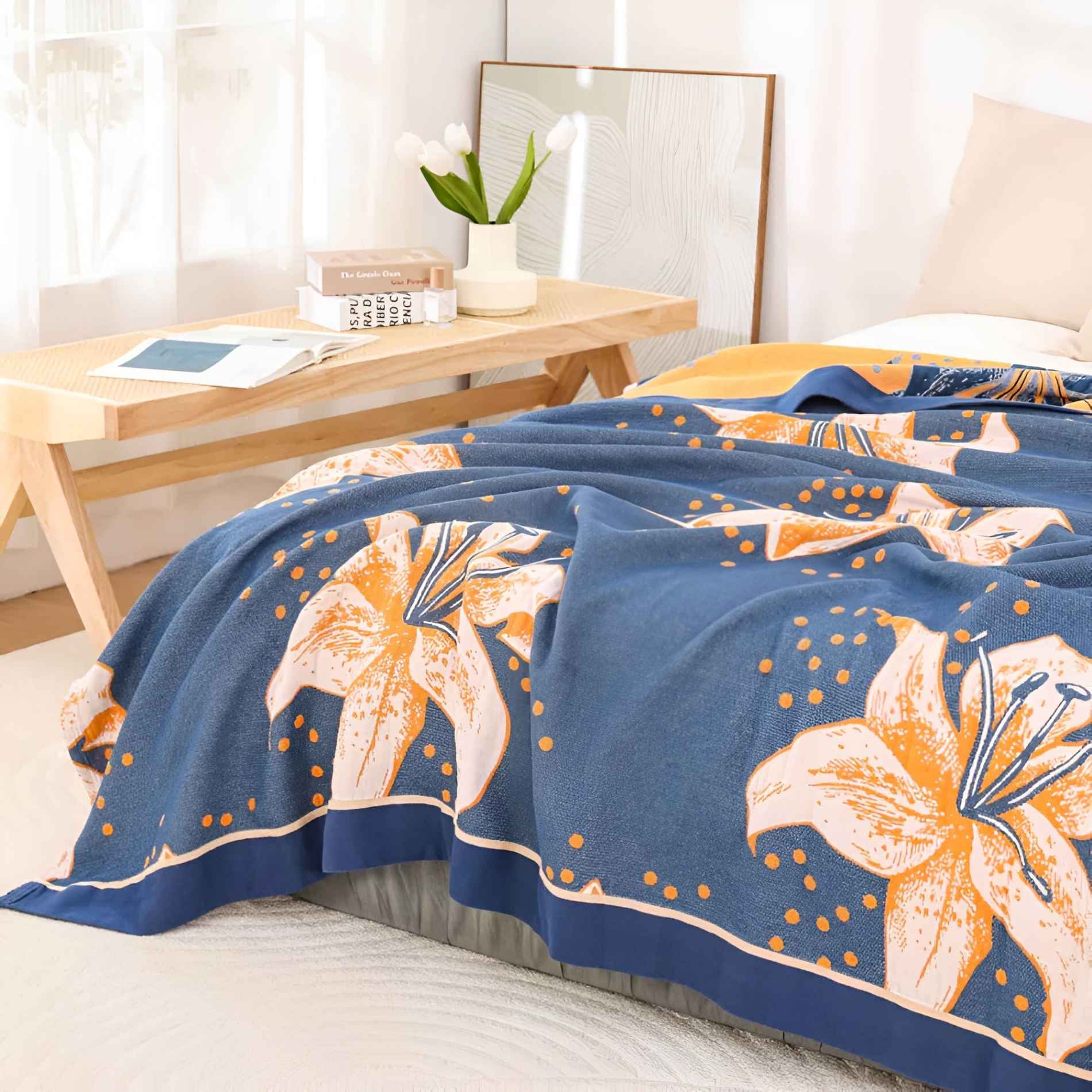 Serene Lily Lightweight Soft Blanket