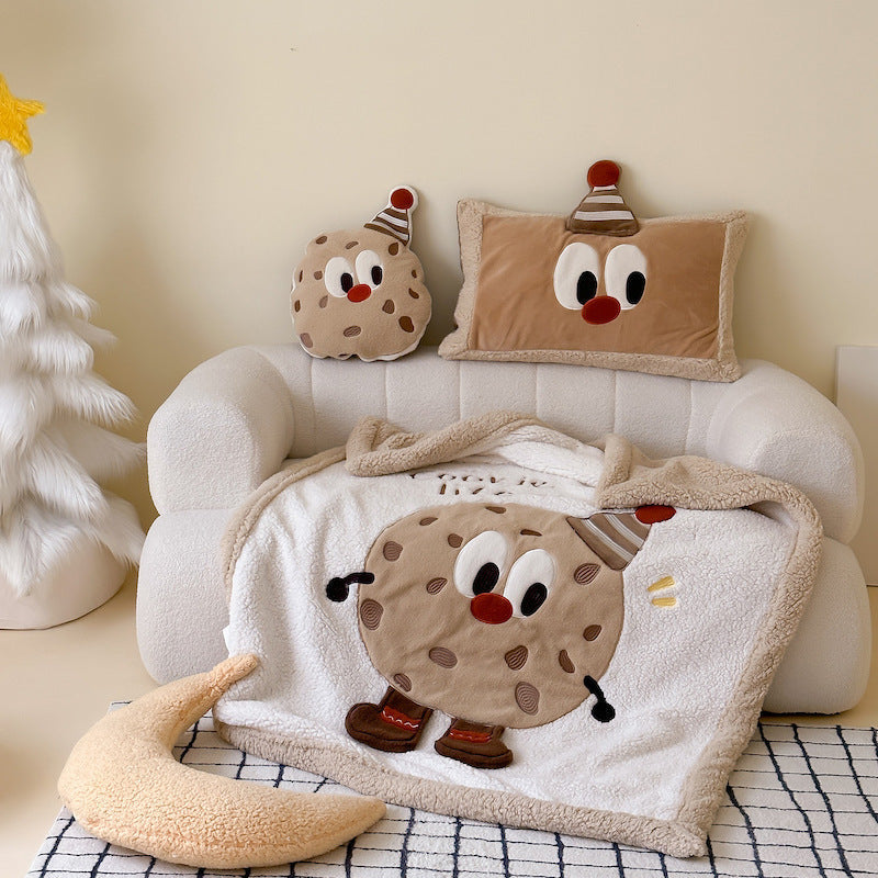 Plush Sherpa Baby Blanket – Food-Themed Designs