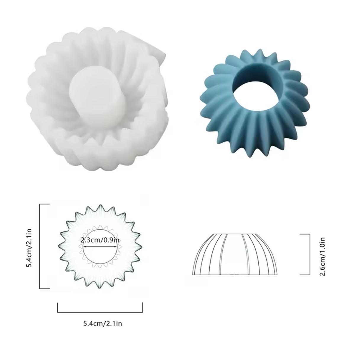 Geometric Silicone Candle Molds 2