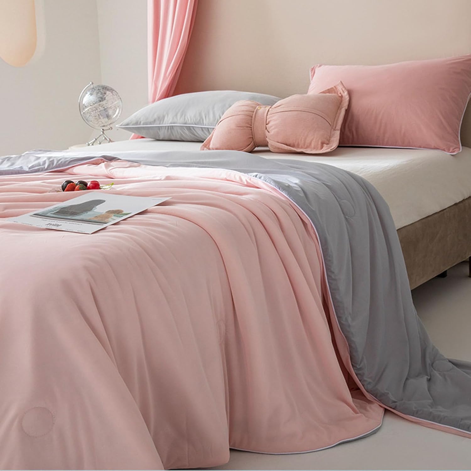 Pink Blush Cooling Silk Summer Quilt