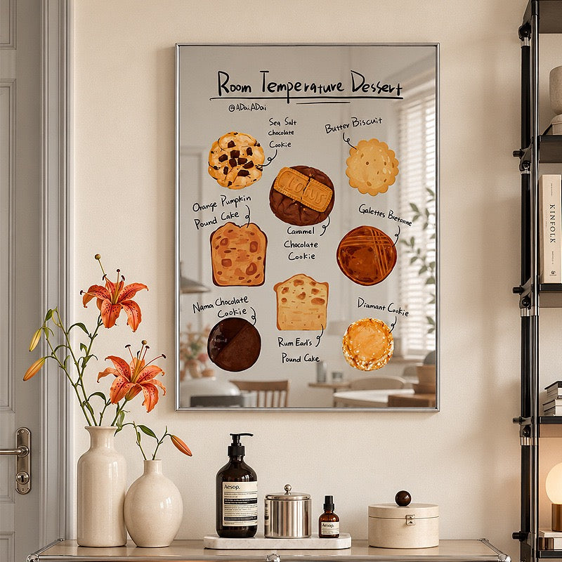 Dessert Printed Mirror Wall Art