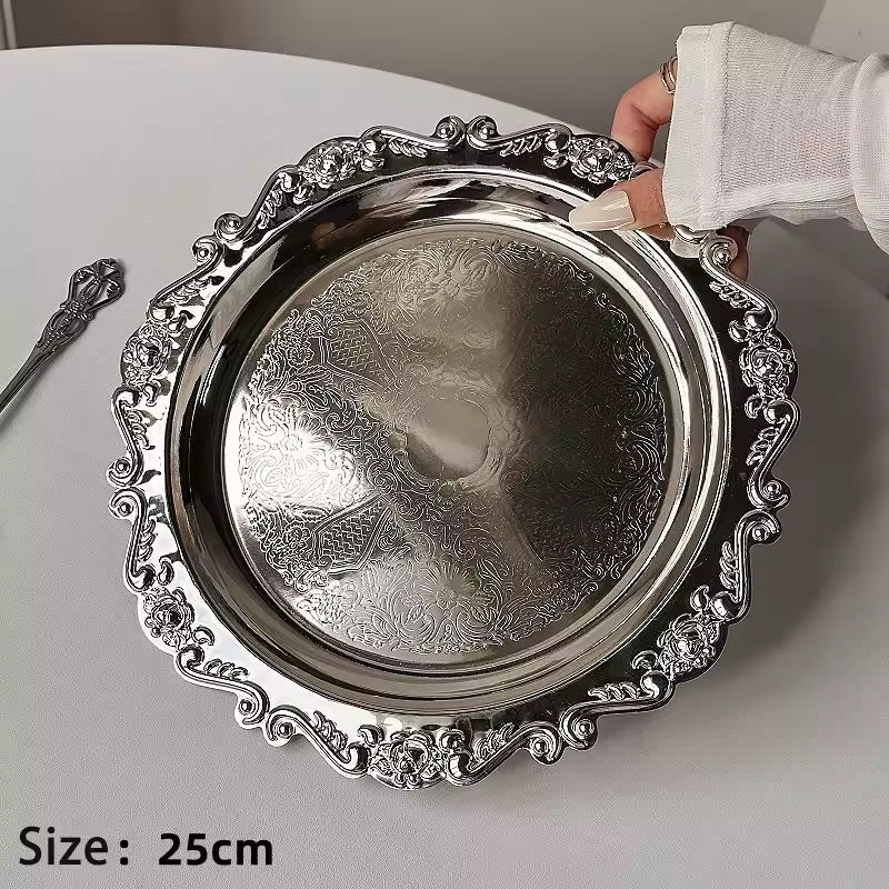 Vintage Silver Plated Tray 25 cm 10 in