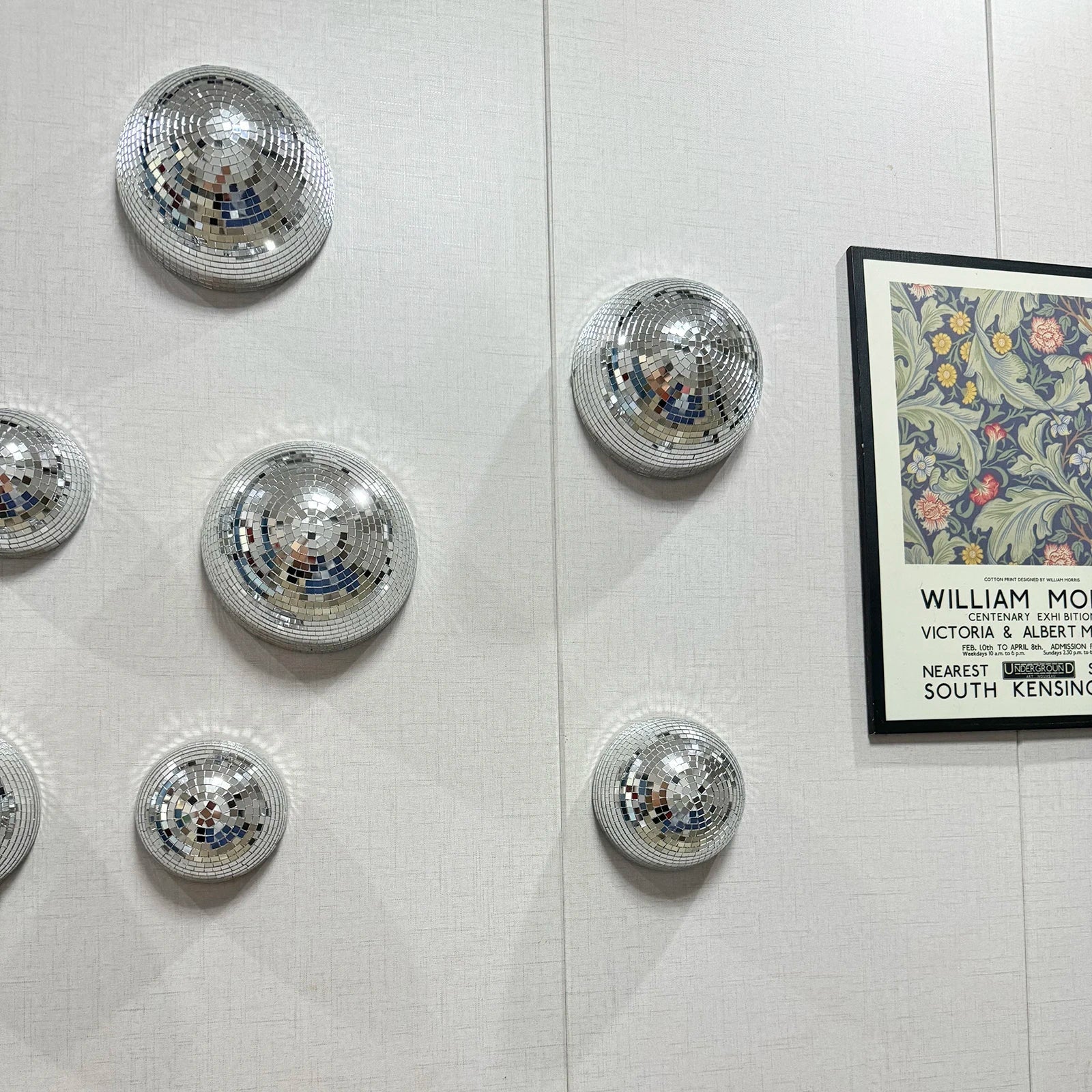 Silver Mirror Disco Ball Wall Decor