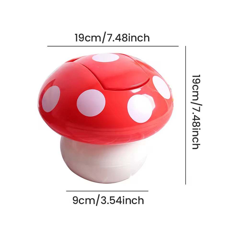 Cute Mushroom Desk Trash Can