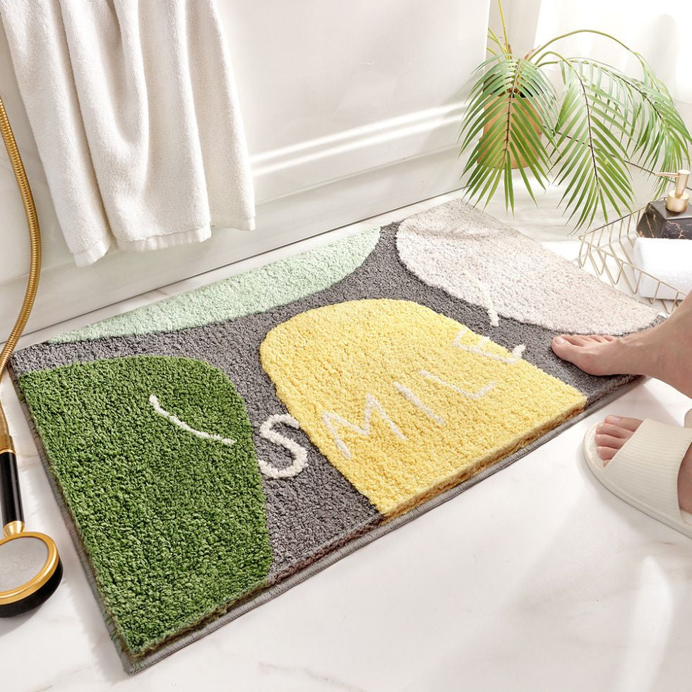 Colorful Bath Mats - Absorbent & Plush Four Ornamental Stone 20"x31"