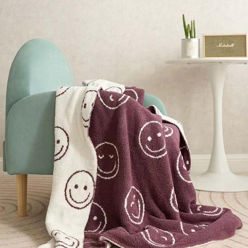 Smiley Face Blanket - Orange
