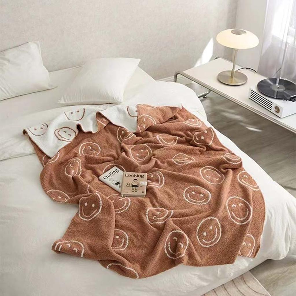 Smiley Face Blanket - Orange