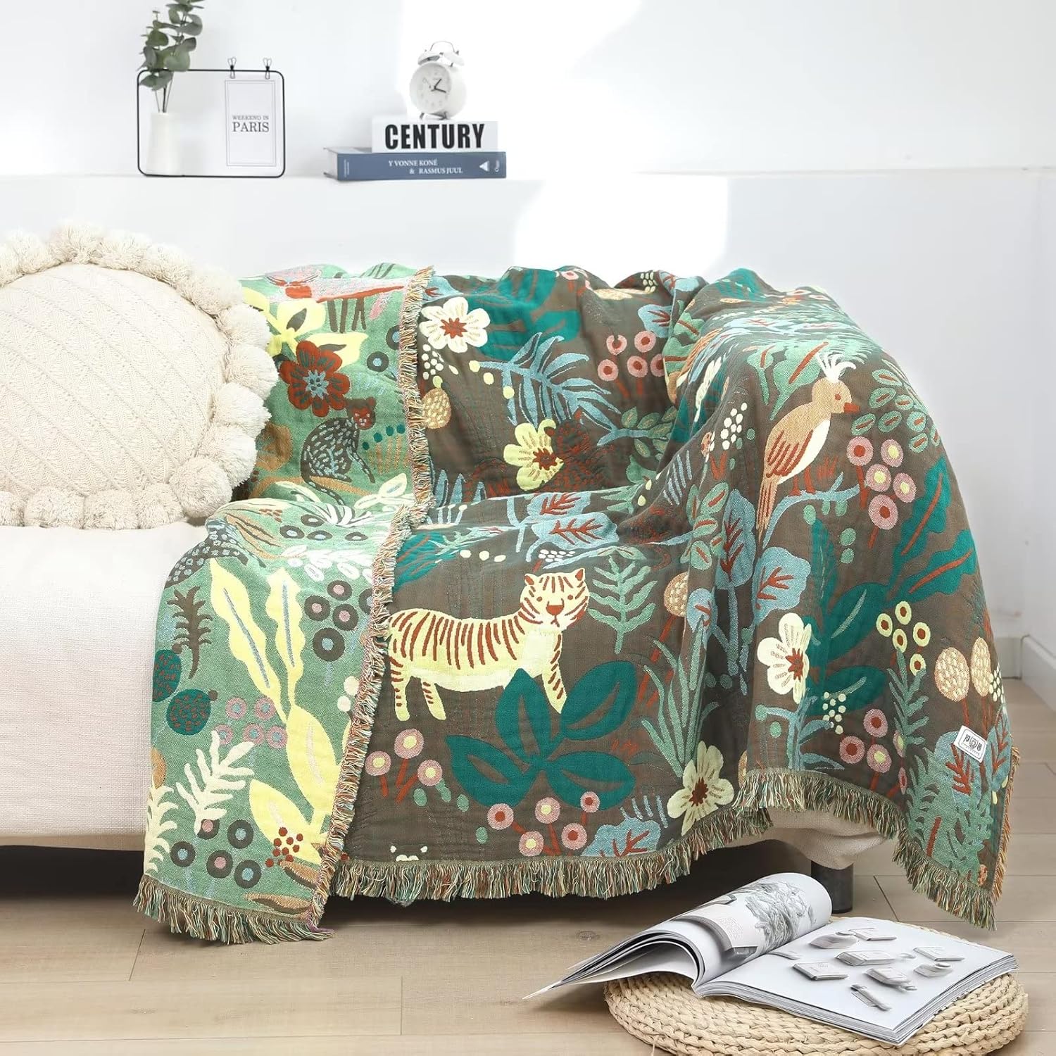 Jungle Tiger Reversible Throw Blanket