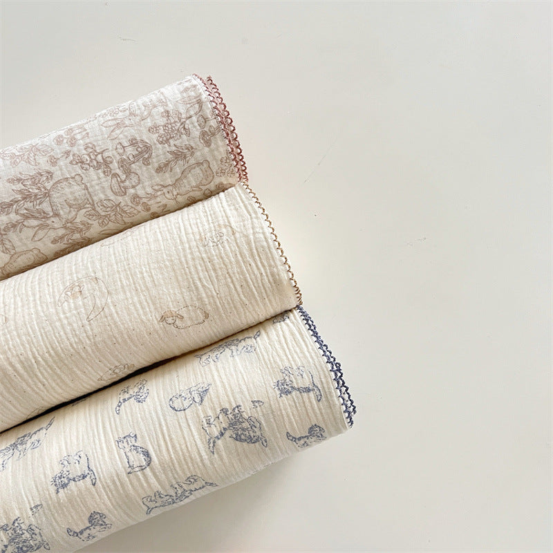Cute Animal Muslin Blanket – Soft Cotton Baby Blanket