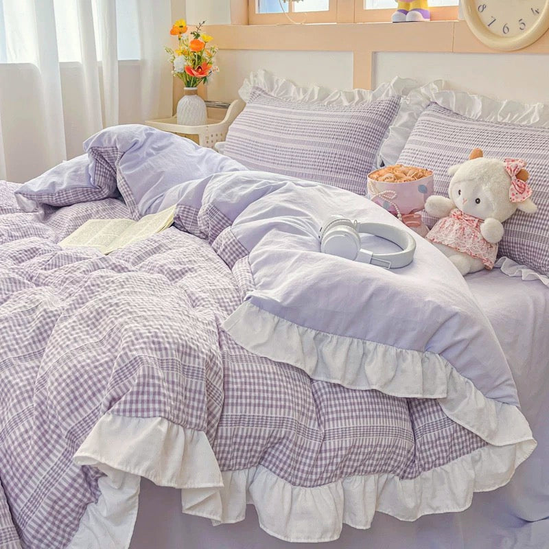 Lavender Ruffle Bedding Set
