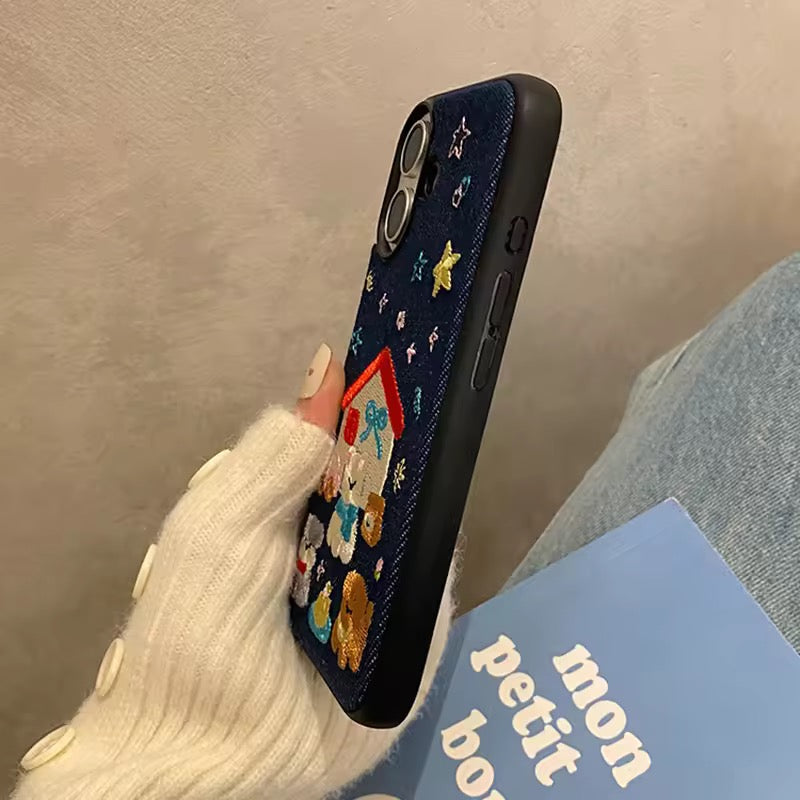 Denim Puppy iPhone Case