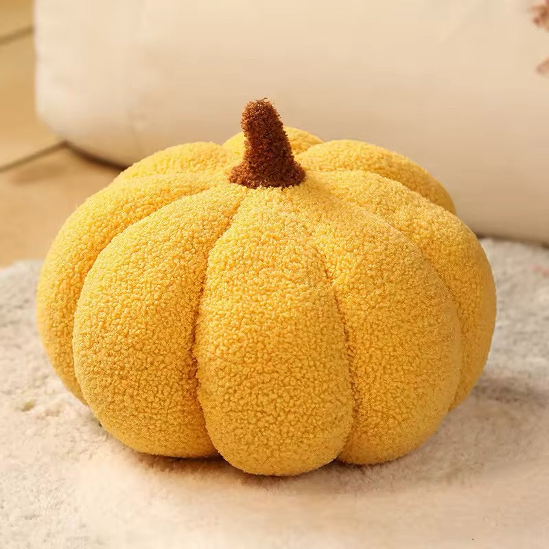 Plush Pumpkin Pillow Yellow