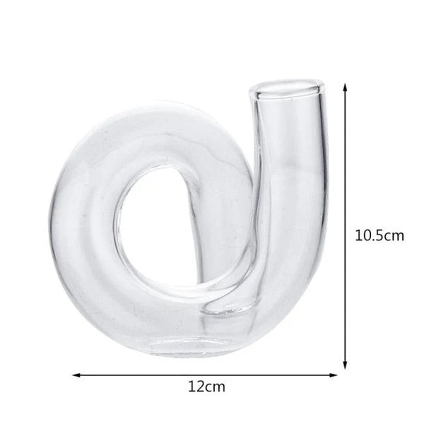 Twist Glass Candlestick Holder Clear