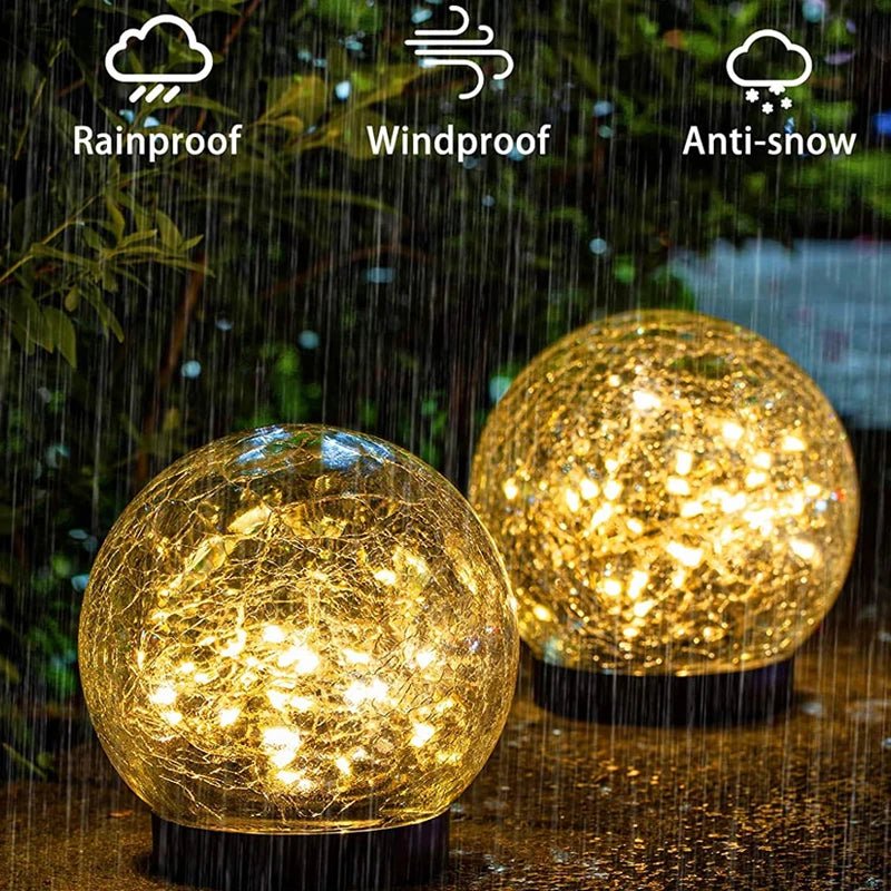 Solar Cracked Glass Globe