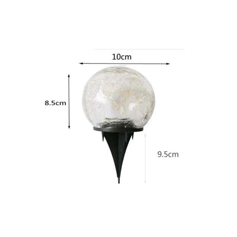 Solar Cracked Glass Globe