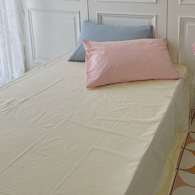 Solid Color Cotton Bed Sheet