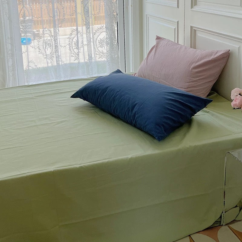 Solid Color Cotton Bed Sheet