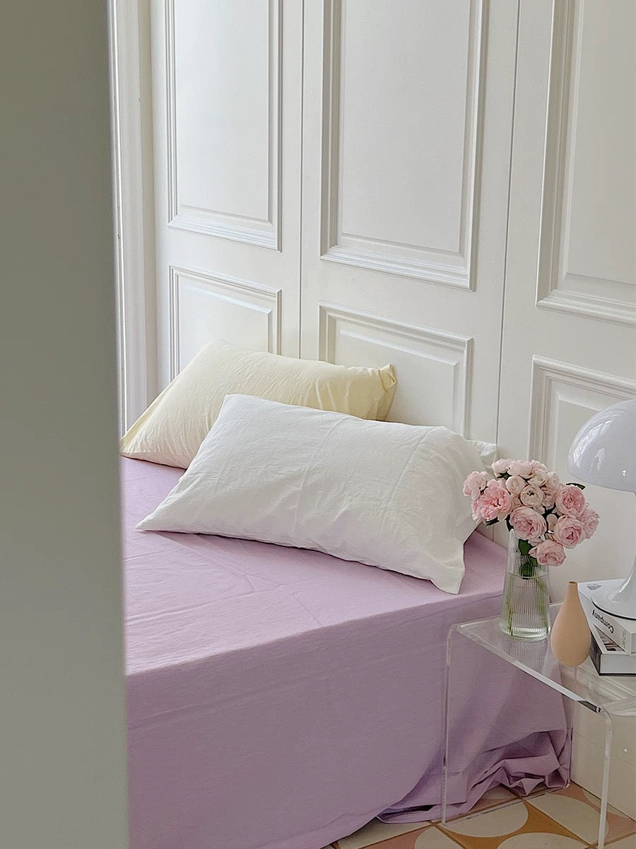 Solid Color Cotton Bed Sheet