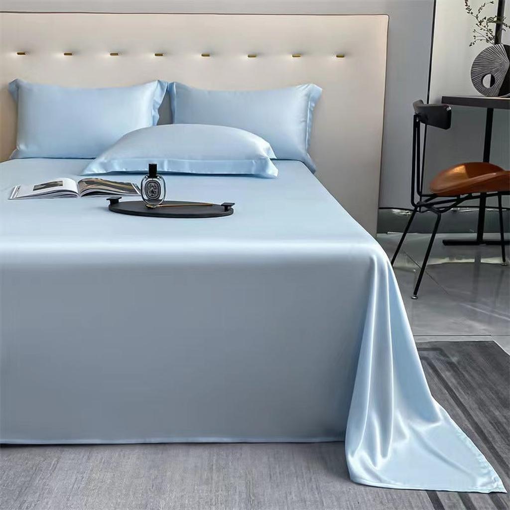 Solid Color Tencel Sheet Set - 8 Colors Baby Blue