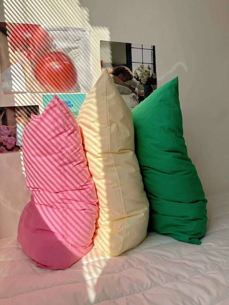 Solid Color Washed Cotton Pillowcase