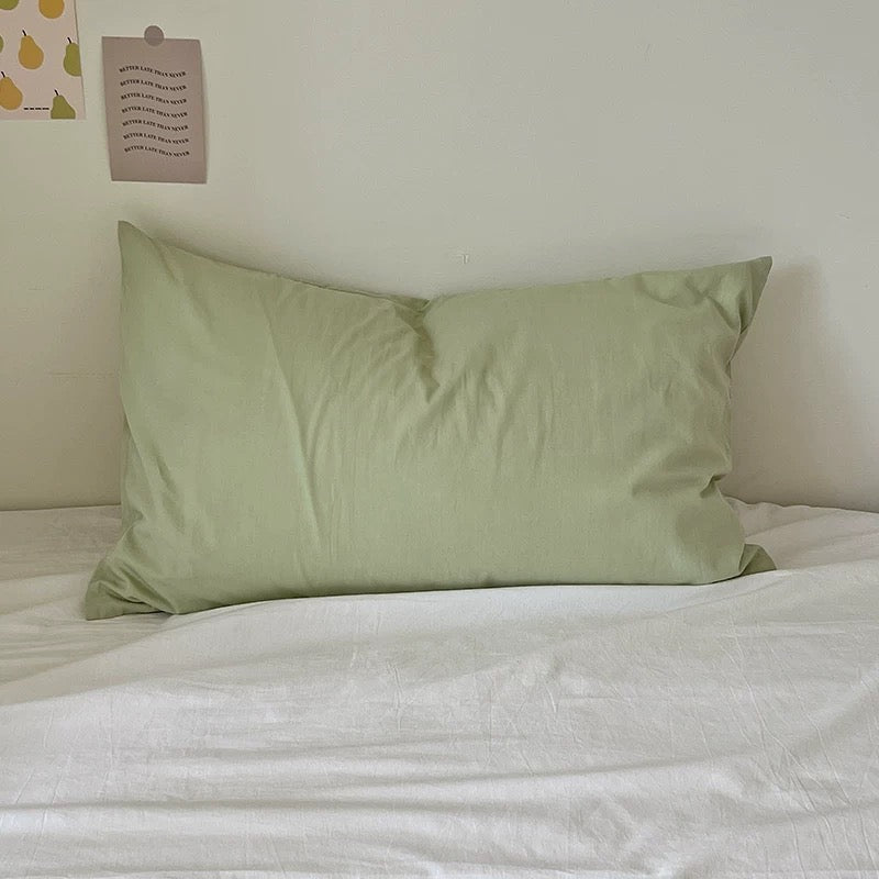 Pastel Striped Embroidered Pillowcase