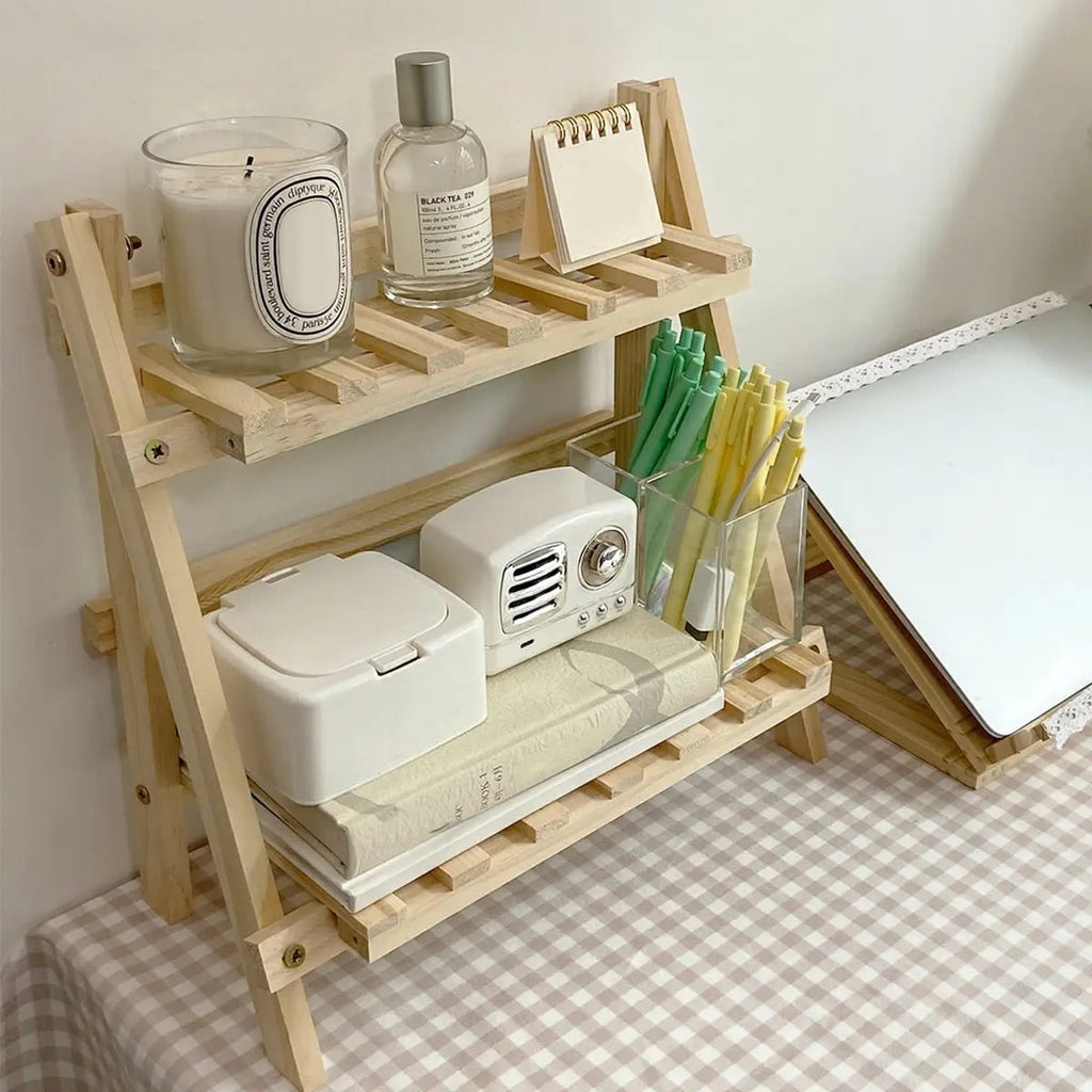 Wooden Desktop Storage Rack