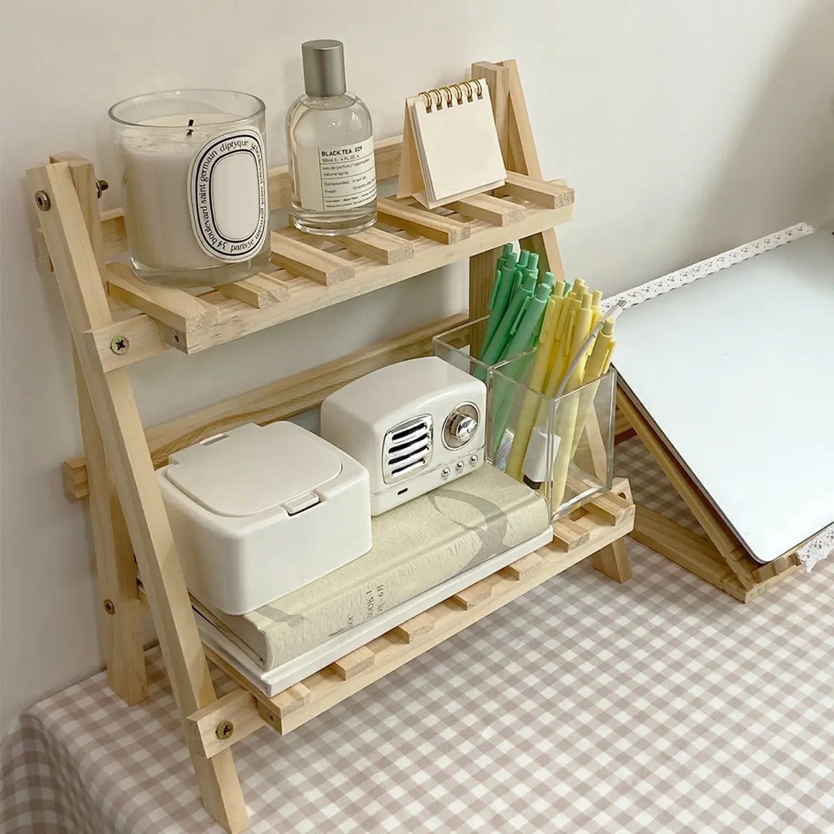 Wooden Desktop Storage Rack
