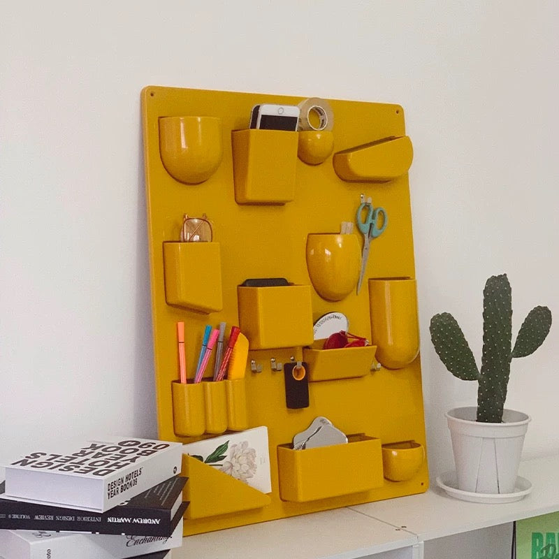 Wall Mounted Pocket Organizer Brown