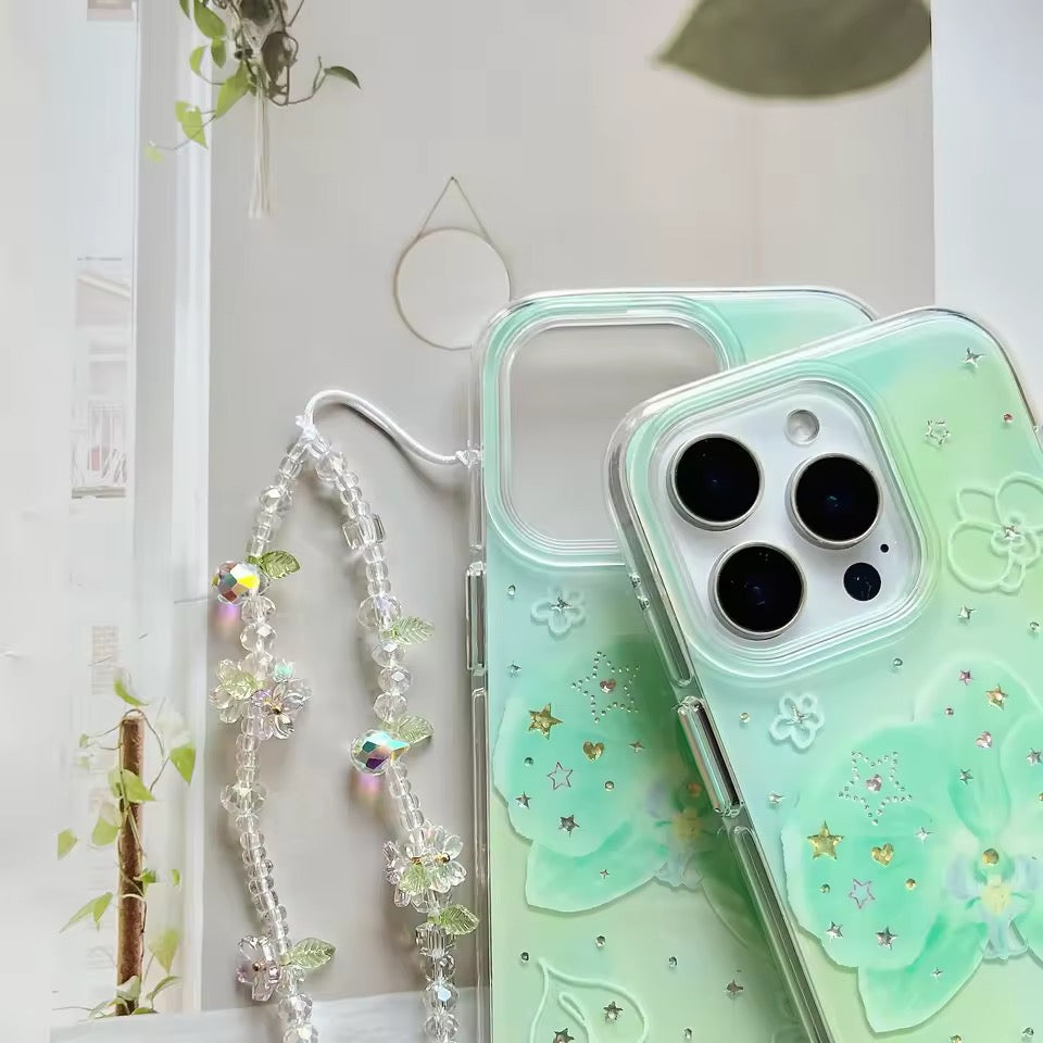 Mint Orchid iPhone Case