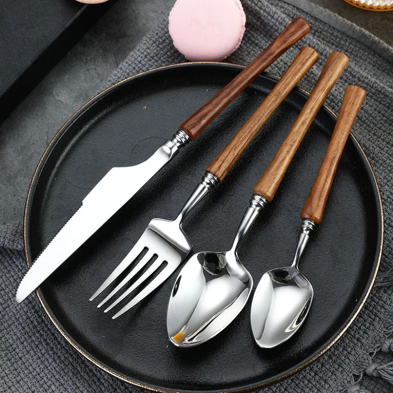 Silverware Set - Wooden Handle
