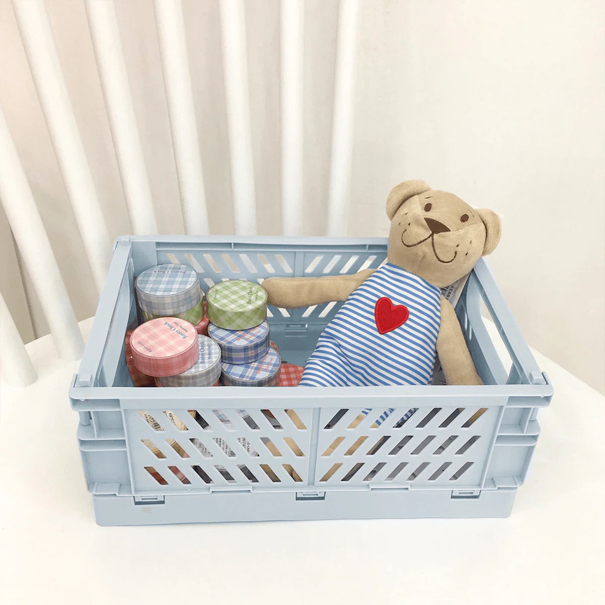 Pastel Storage Crates Blue
