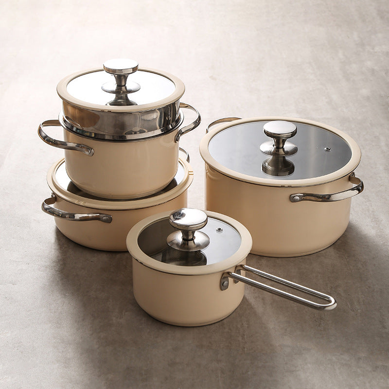 Maison Beige Stainless Cookware Set