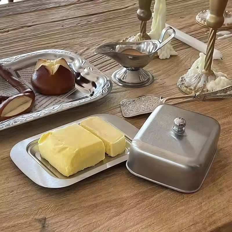 Stainless Steel French Butter Dish