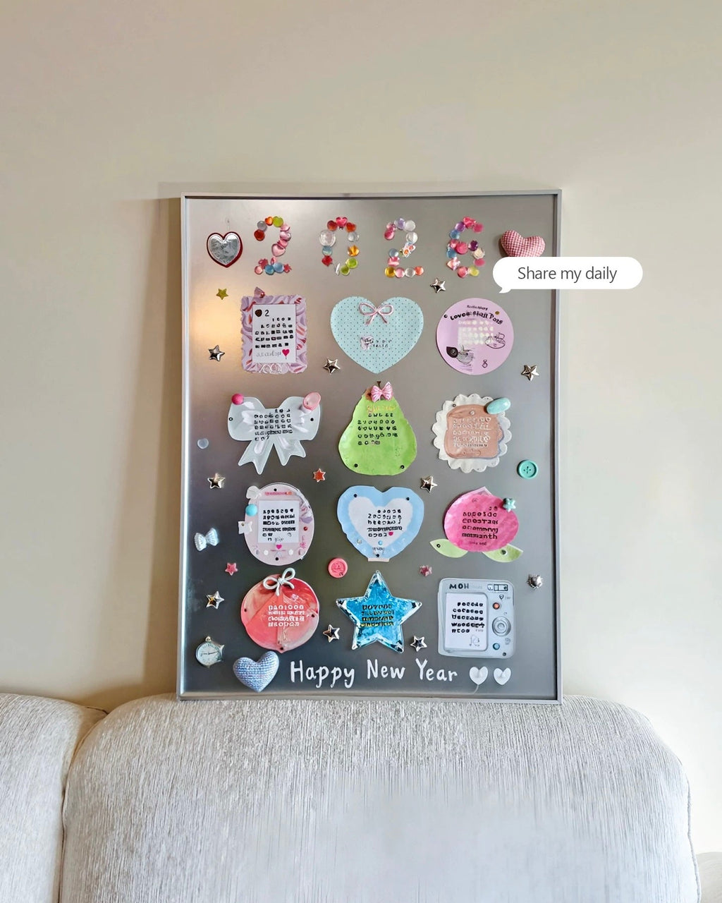 Framed Magnetic Memo Board