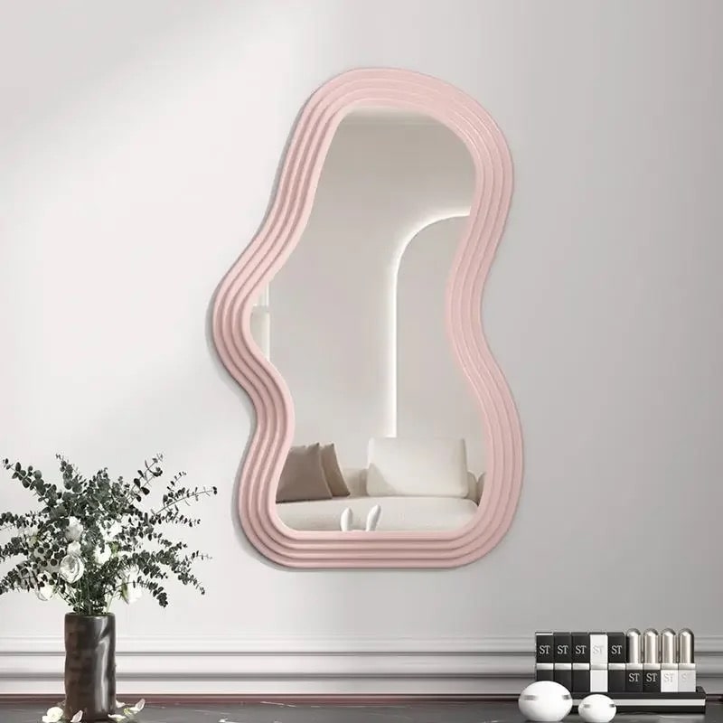Wavy Ribbon Mirror Pink B