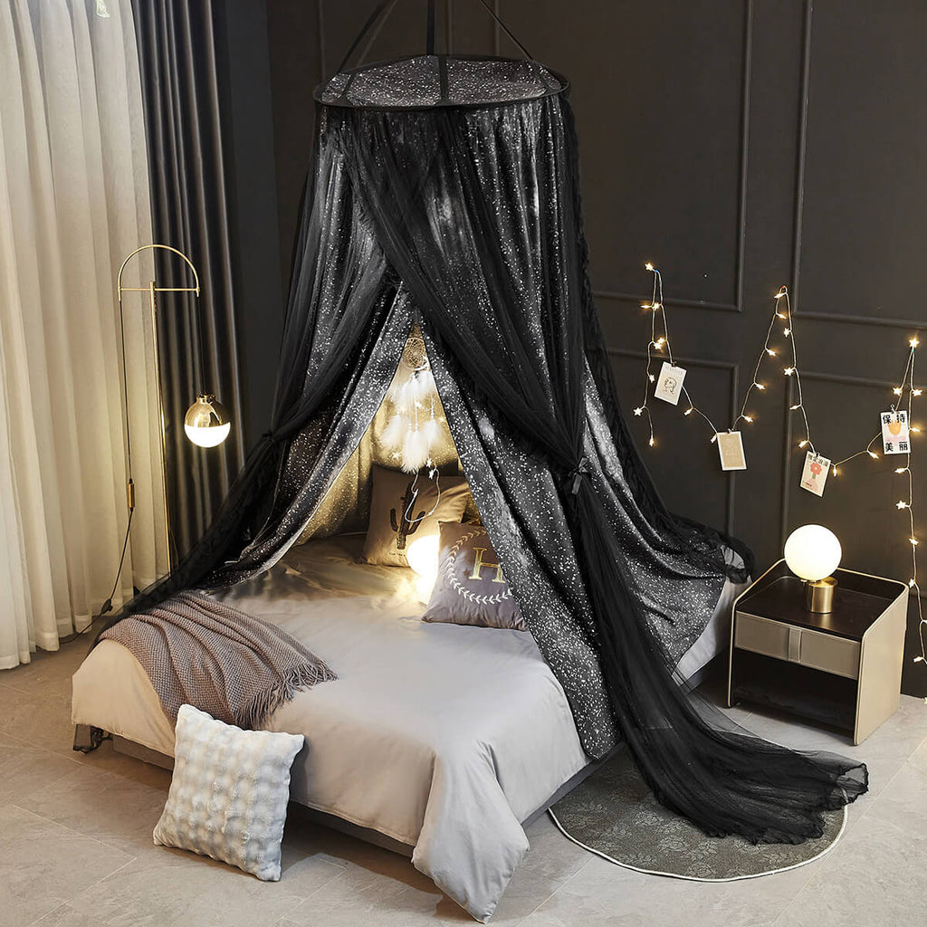 Starry Night Bed Canopy – Space Theme Room Decor