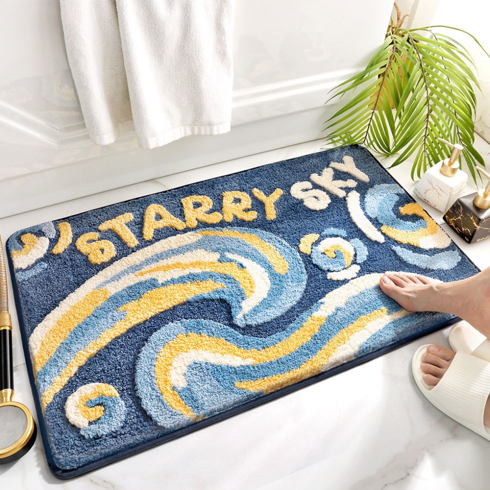 Colorful Bath Mats - Absorbent & Plush Starry 20"x31"