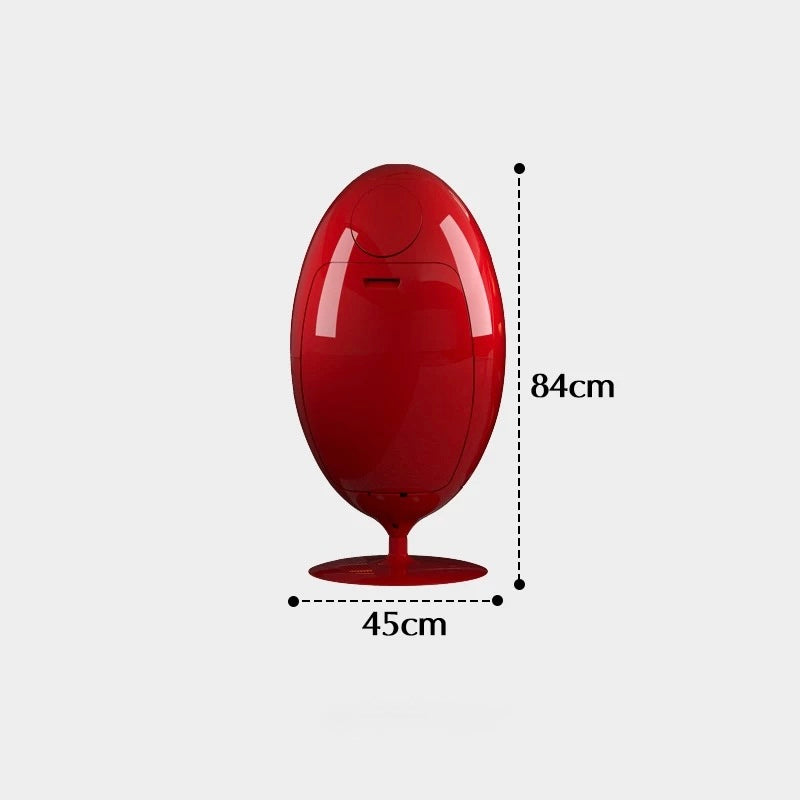 Dinosaur Egg Rotating Kitchen Trash Can Red