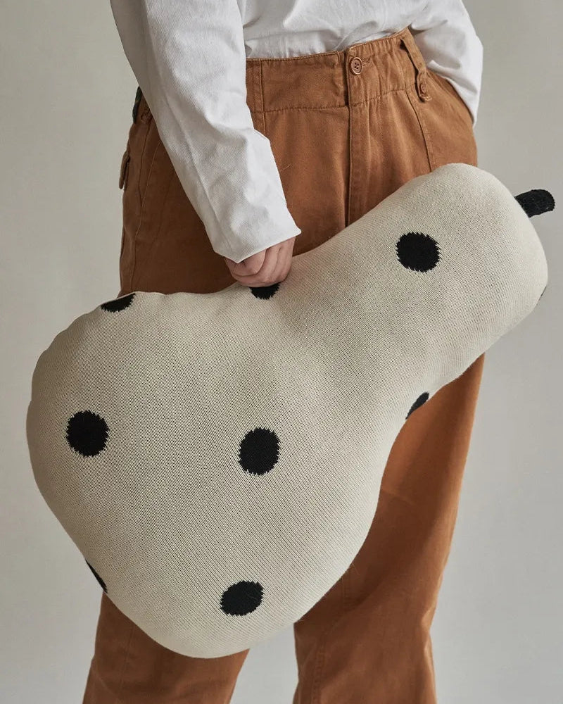 Pear and Pumpkin Knit Throw Pillow