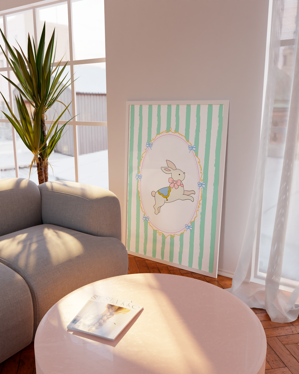 Pastel Bunny Poster Set