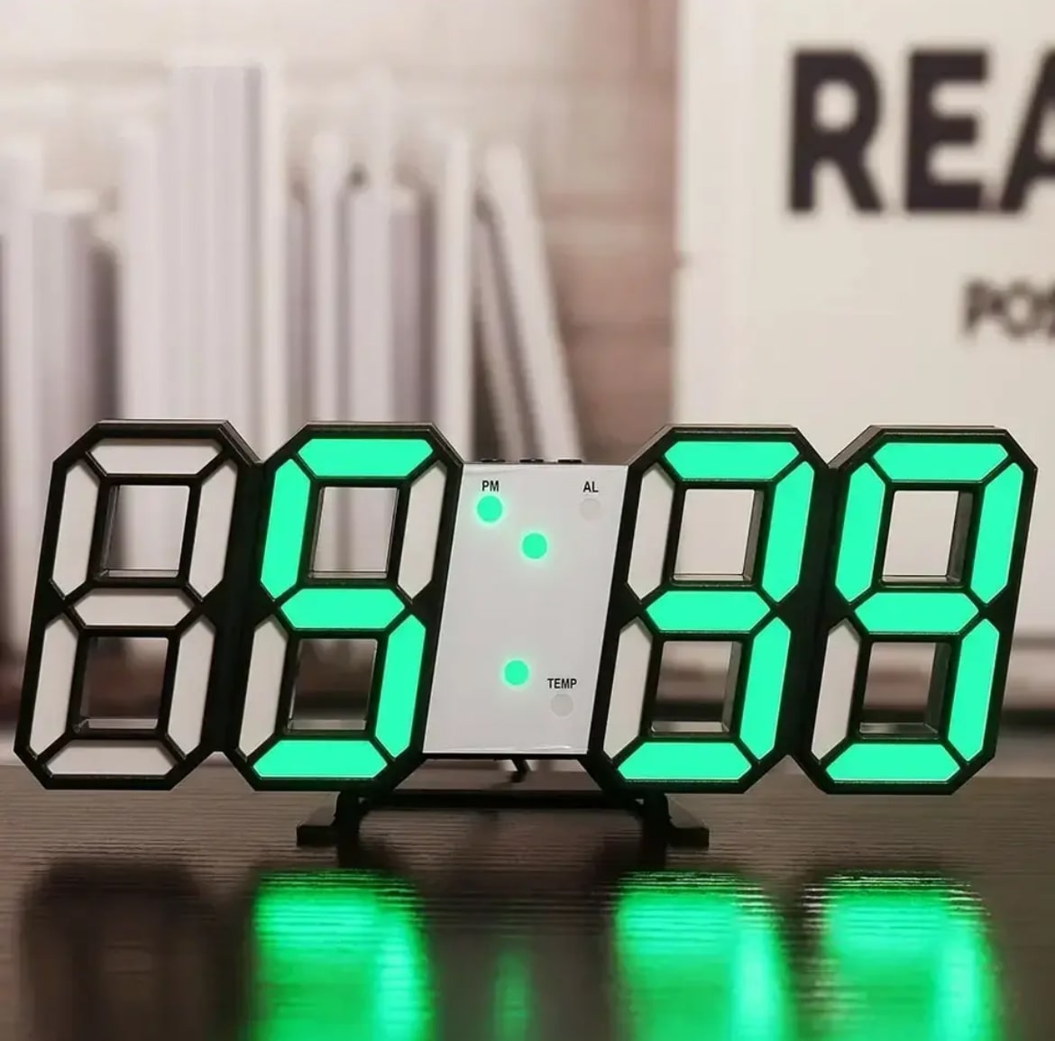 Smart 3D Clock Black and green