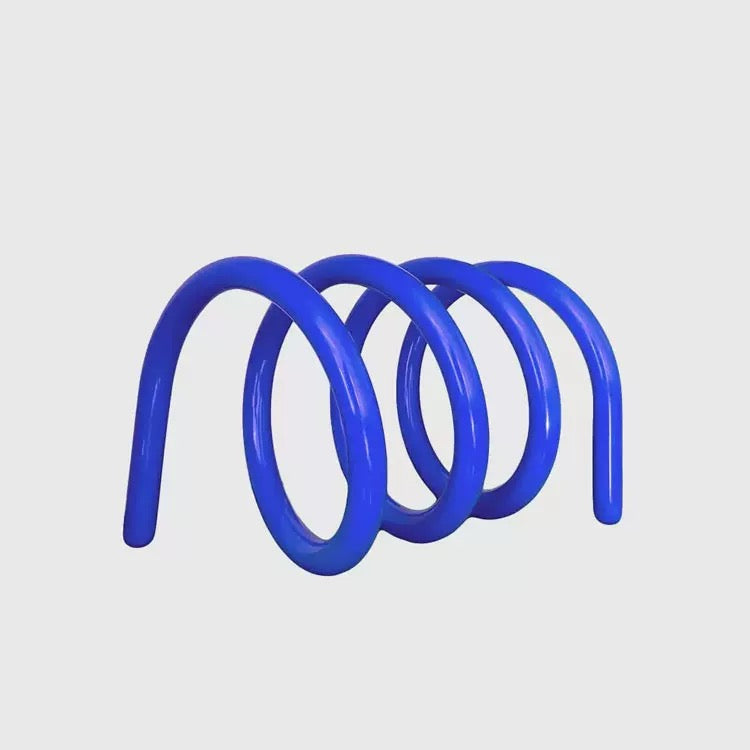 Modern Spring Metal Book Rack Blue