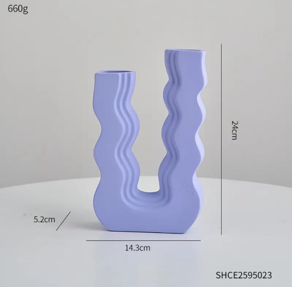 Luna Vase Lavender Large