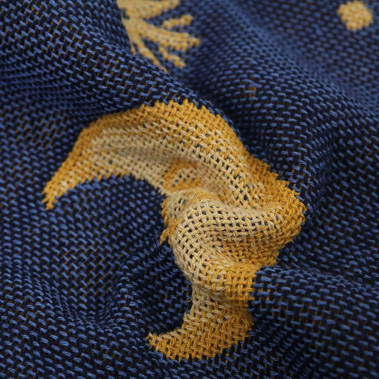 Celestial Sun & Moon Woven Blanket