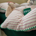 Sweet Stripes Duvet Cover - Violet