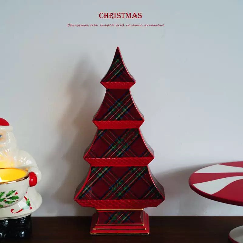 Red Ceramic Christmas Tree